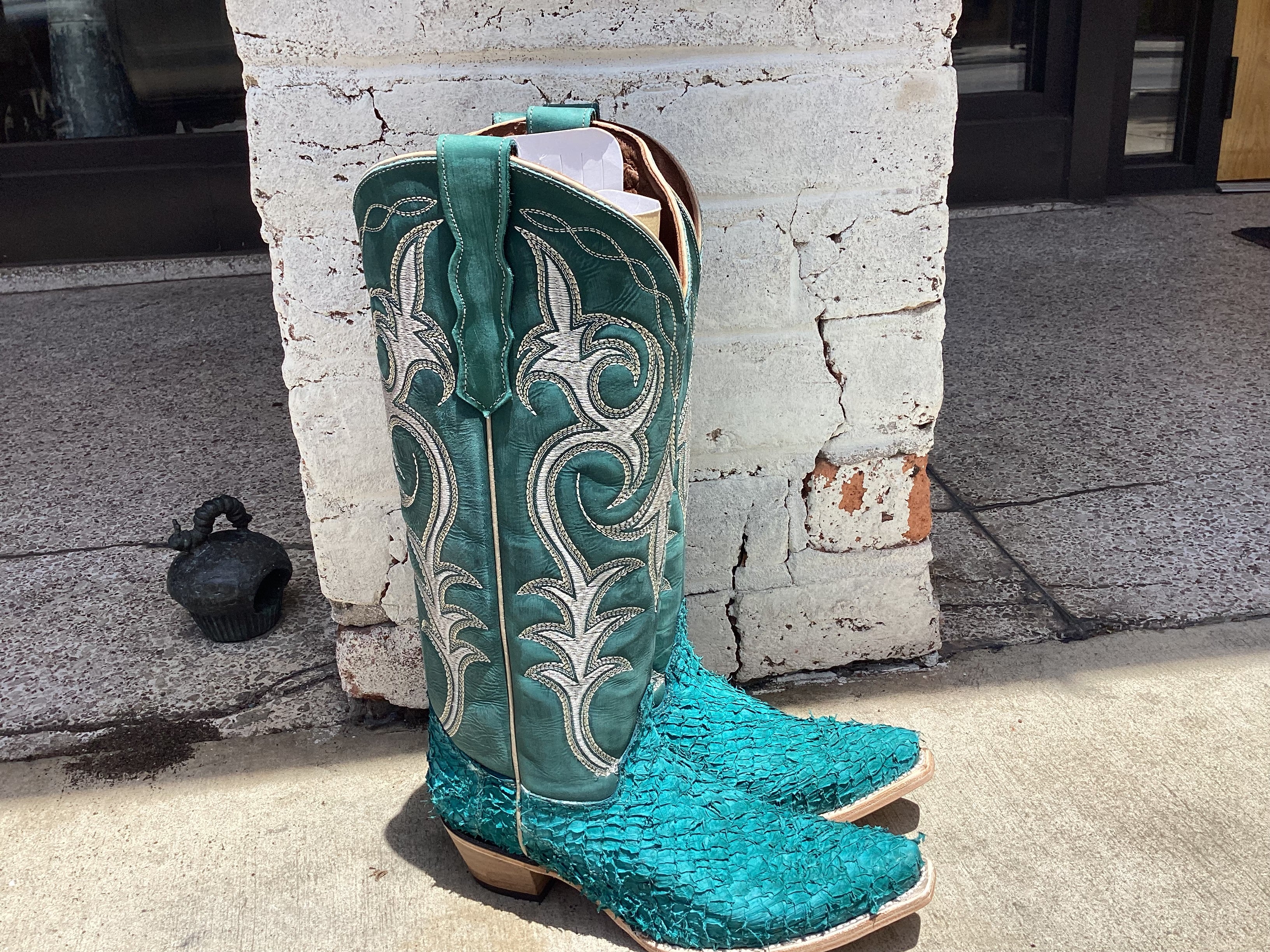 Circle G Turquoise Fish Boot - Image 2
