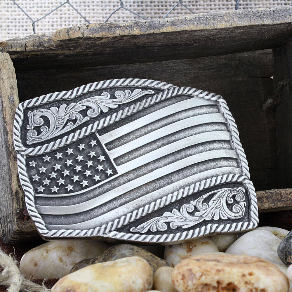 Classic Impressions Waving American Flag Attitude Buckle - Image 2