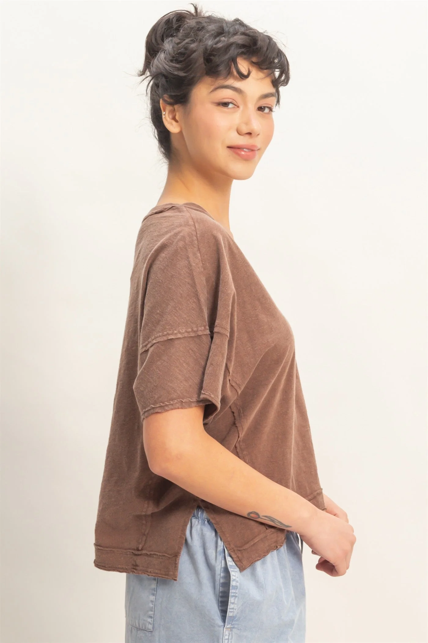 Cocoa Powder Cropped Top - Image 2