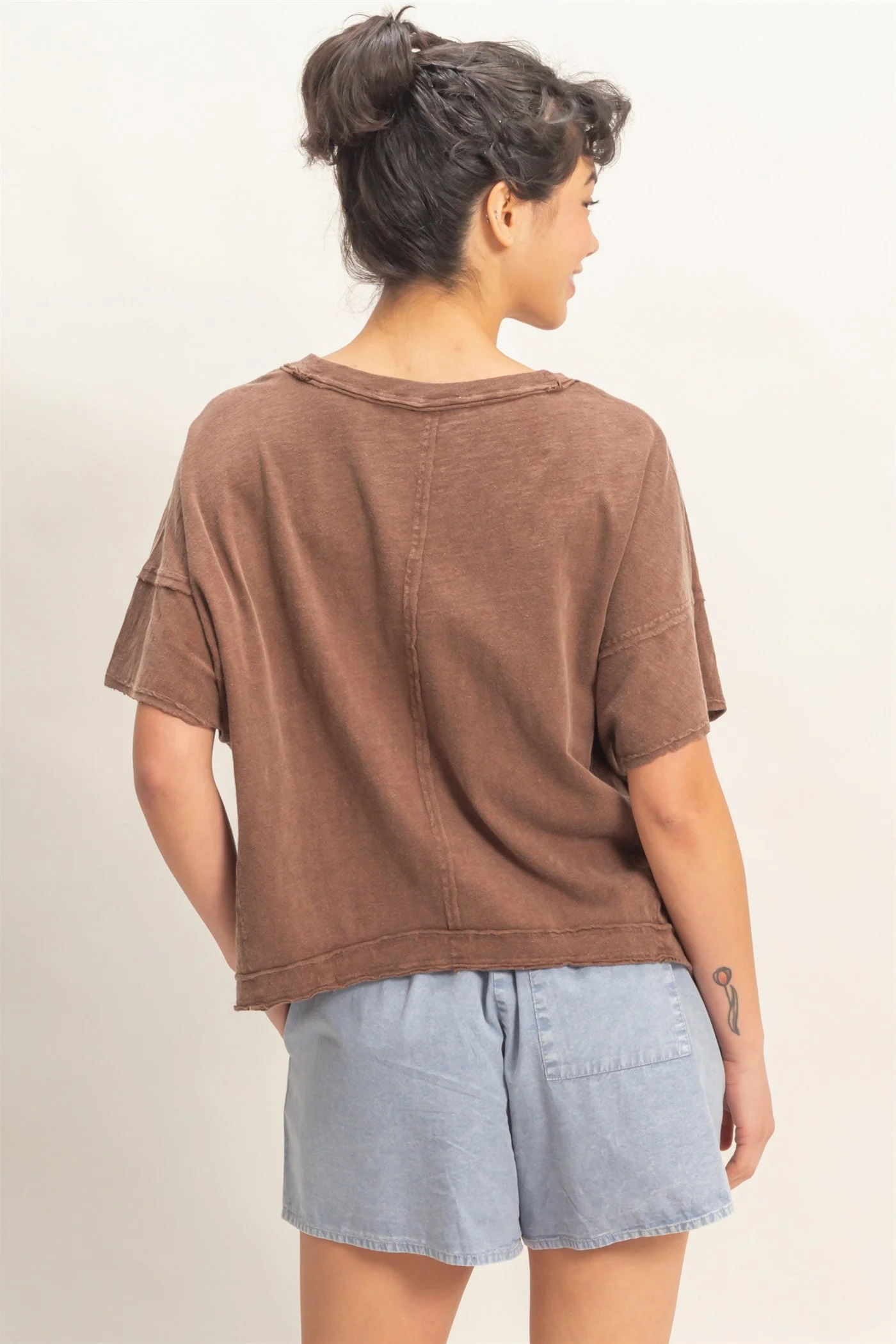 Cocoa Powder Cropped Top - Image 3