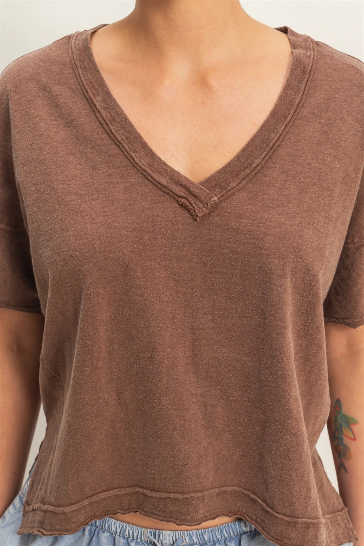 Cocoa Powder Cropped Top - Image 4