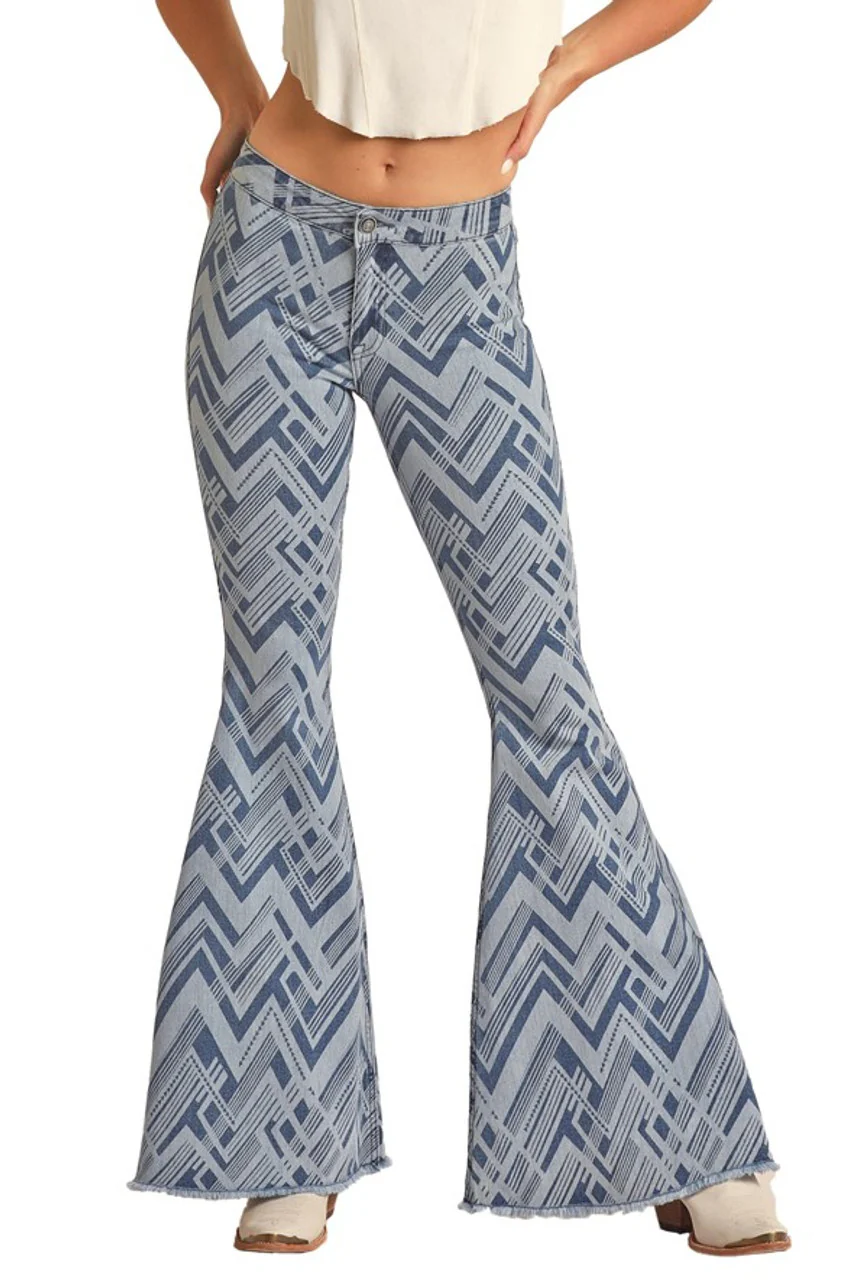 Final Sale ✨ Shelby Abstract Bell Jeans - Image 2