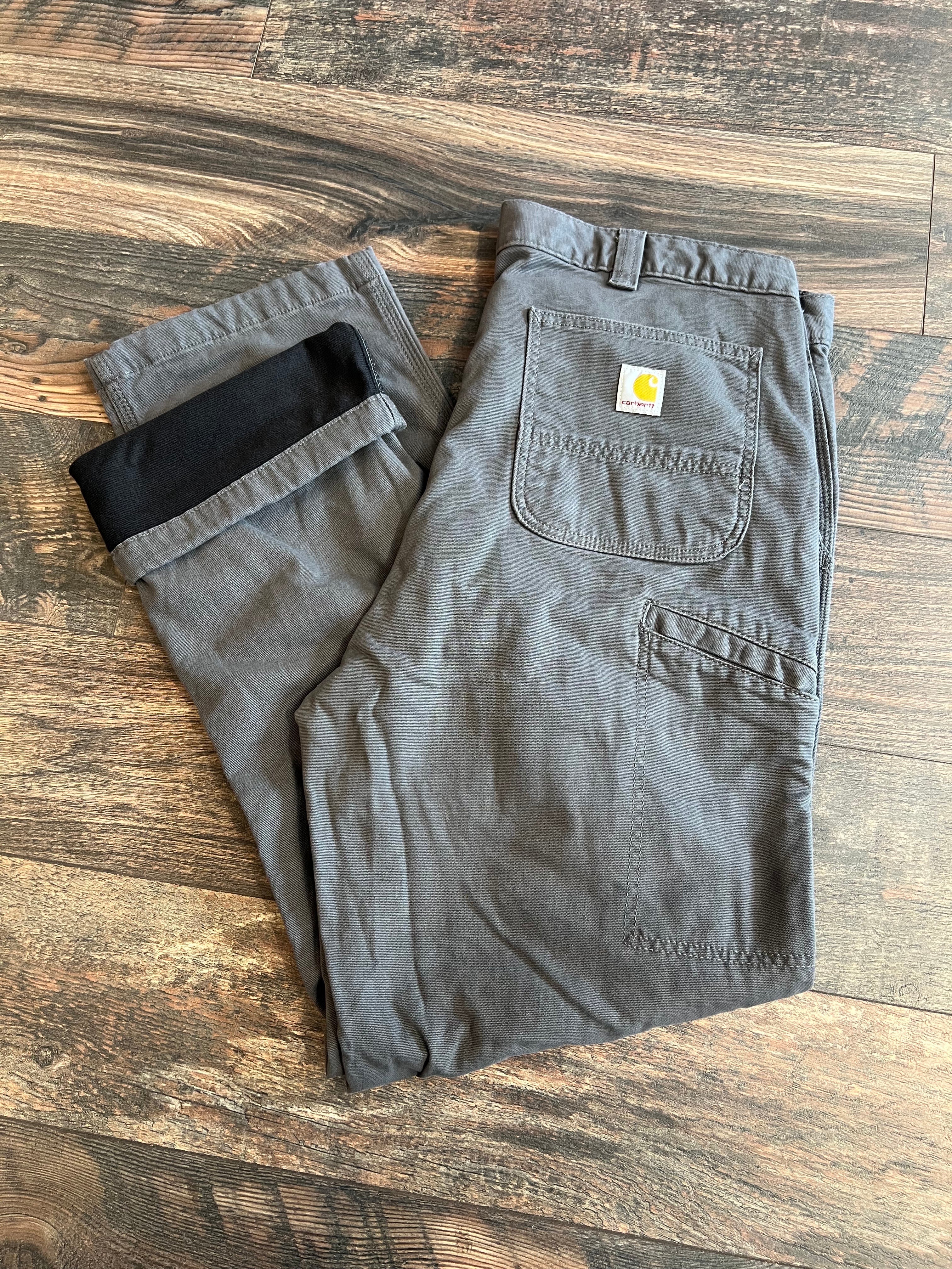 Gray Rugged Flex Flannel Relaxed Fit Work Pant - Image 2