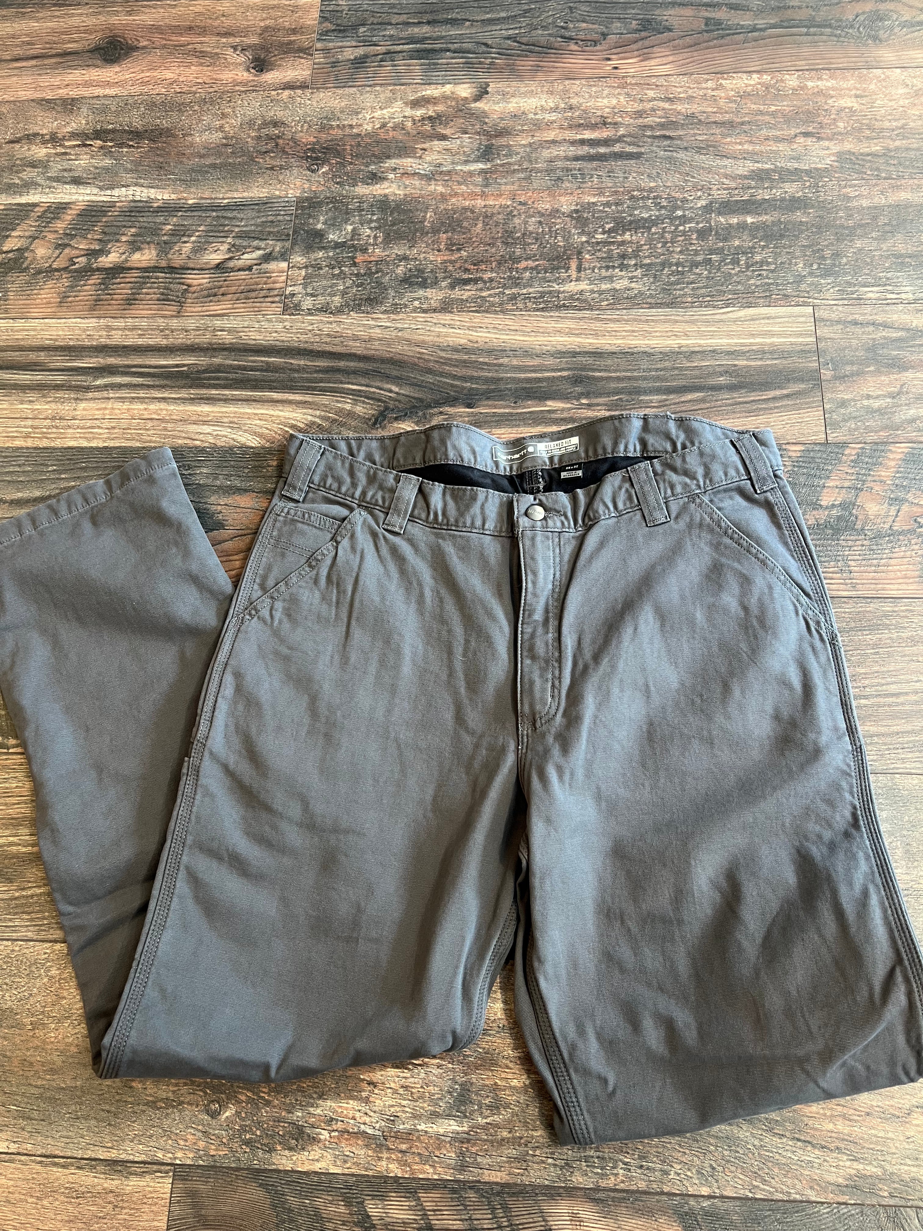 Gray Rugged Flex Flannel Relaxed Fit Work Pant - Image 3