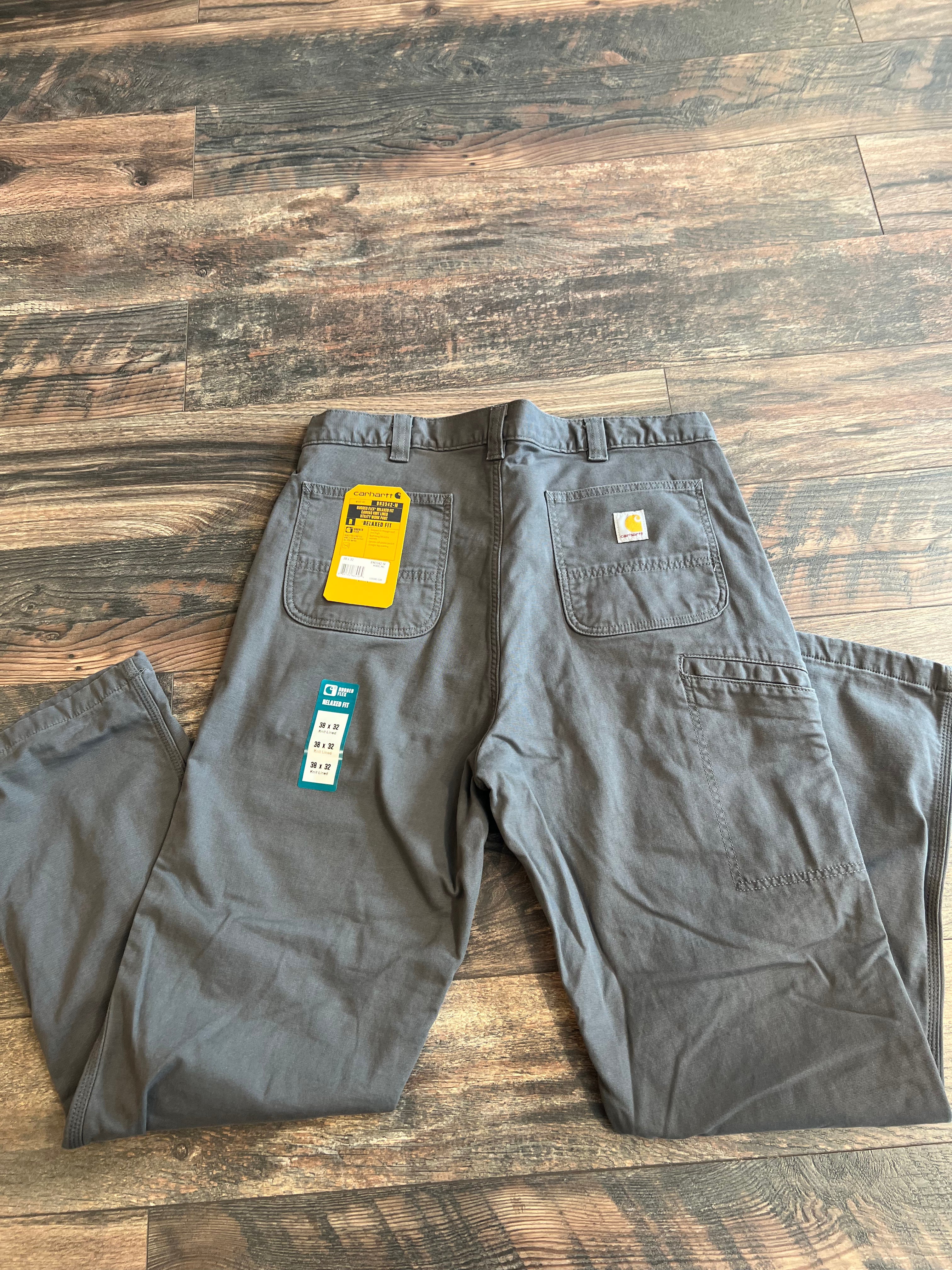 Gray Rugged Flex Flannel Relaxed Fit Work Pant - Image 4