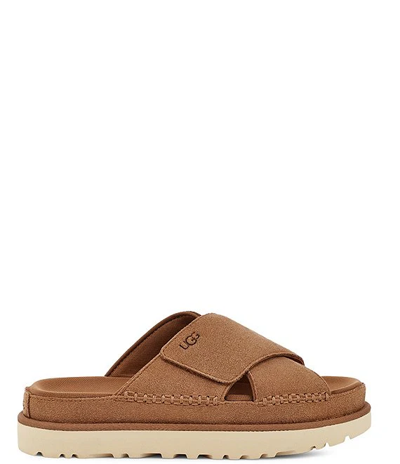 UGG™ Goldenstar Cross Slide Chestnut - Image 2