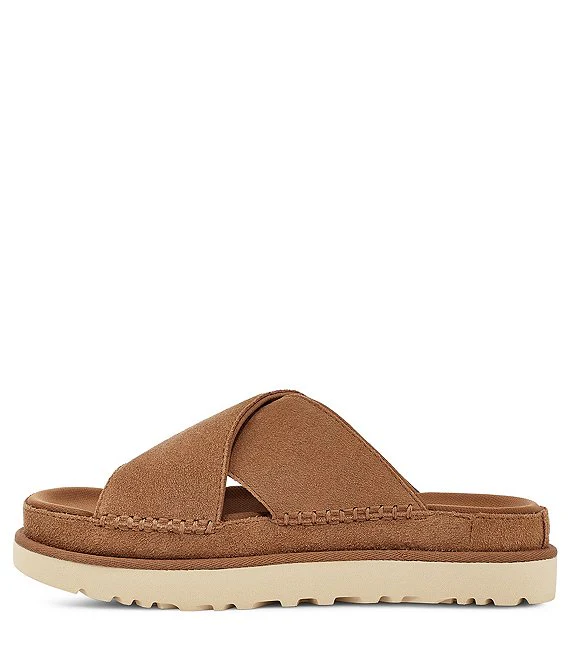 UGG™ Goldenstar Cross Slide Chestnut - Image 3