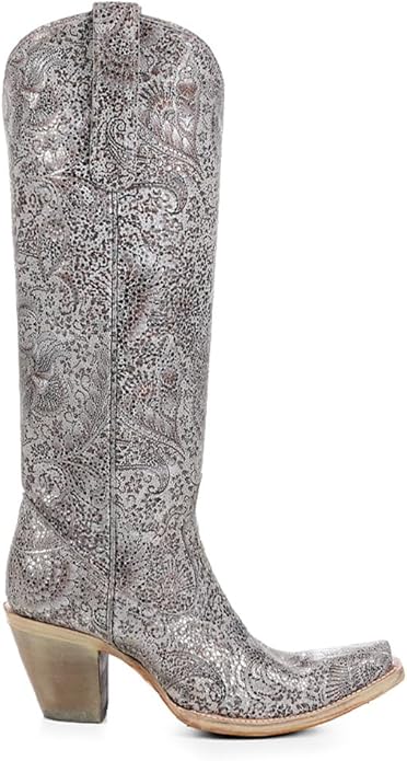 Corral Reba Silver Foral Boots - Image 2