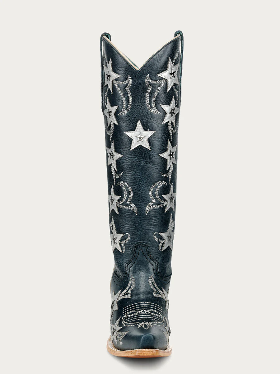 Corral Stars & Studs Navy Tall Boots - Image 5