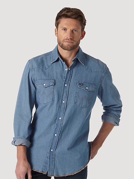 Final Sale ✨ Wrangler Cowboy Stonewash Snap Up - Image 2