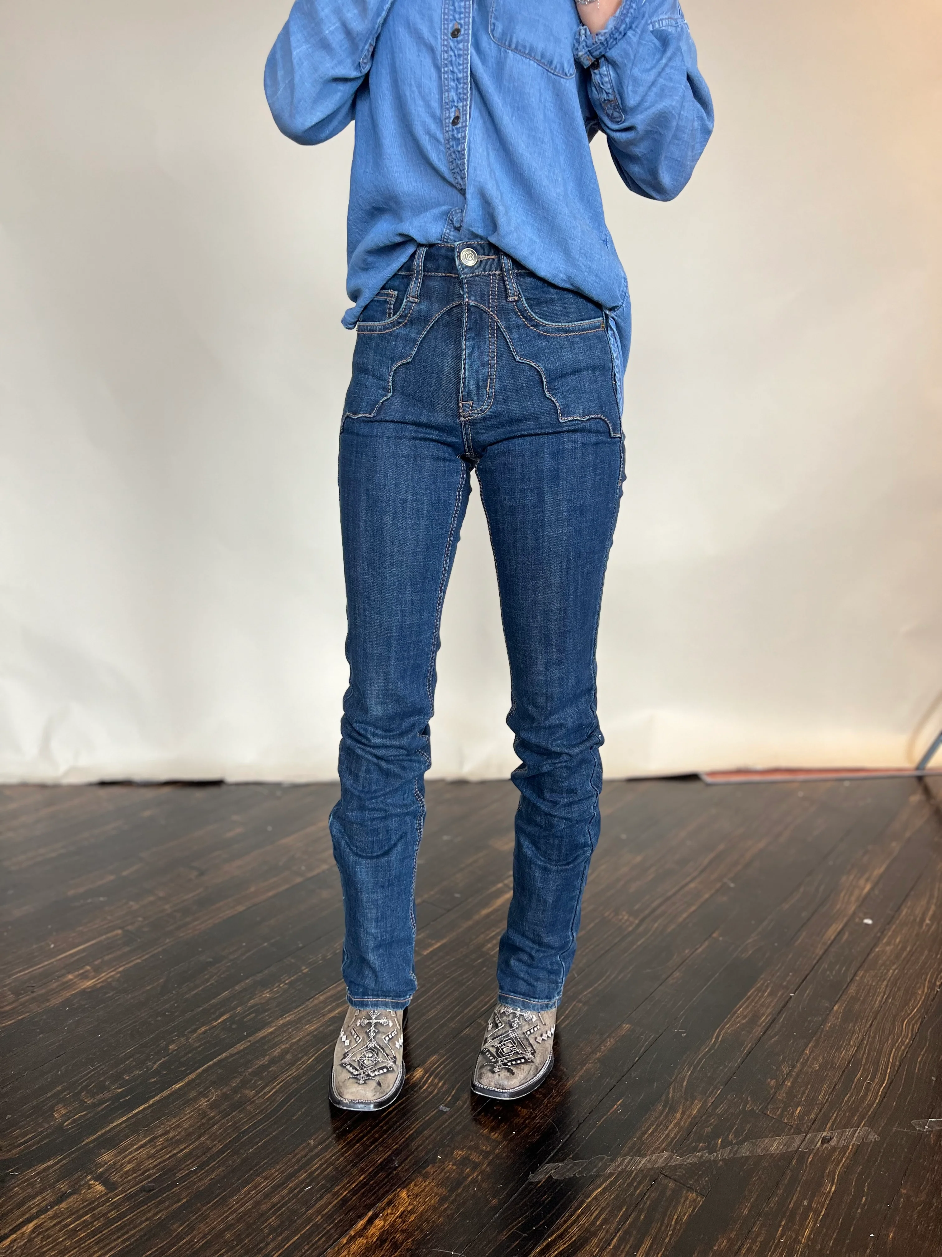 Cowgal Yoke Front Women's Bootcut - Image 3
