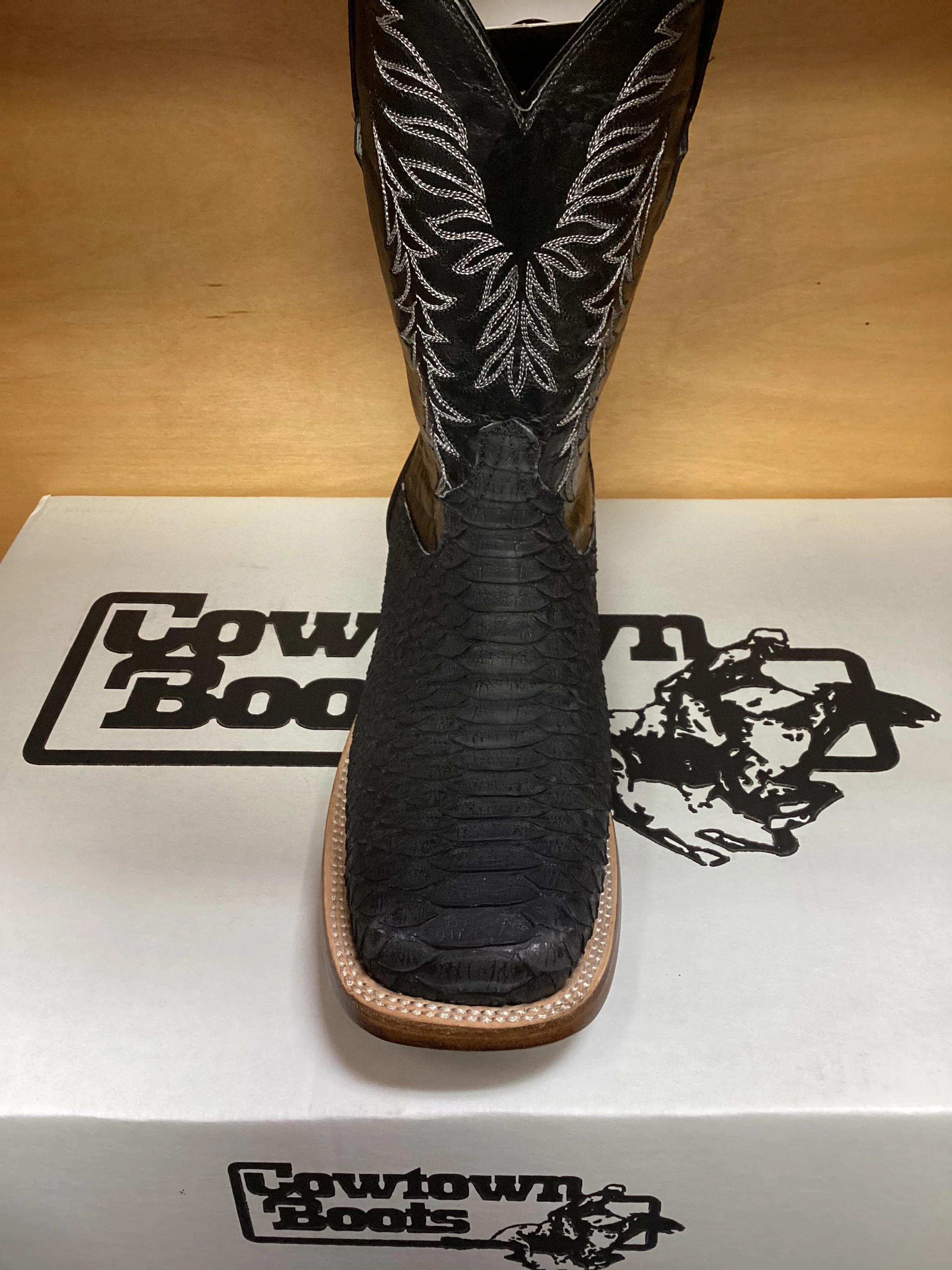 Cowtown Black Python Boots - Image 3