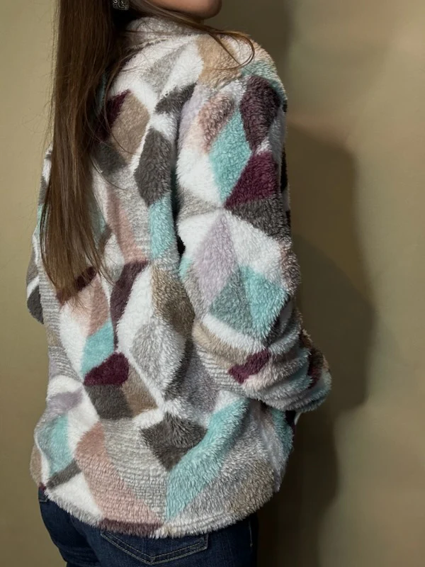 Final Sale ✨Hooey Cream Print Fleece Women's Pullover - Image 2