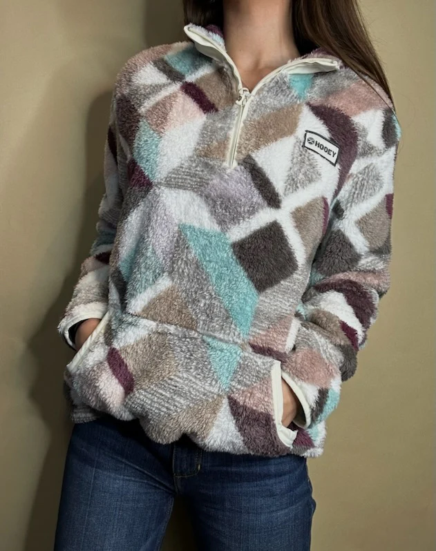 Final Sale ✨Hooey Cream Print Fleece Women's Pullover - Image 3
