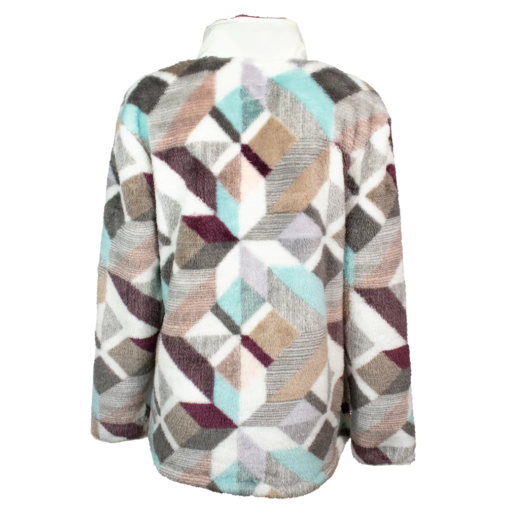 Final Sale ✨Hooey Cream Print Fleece Women's Pullover - Image 6