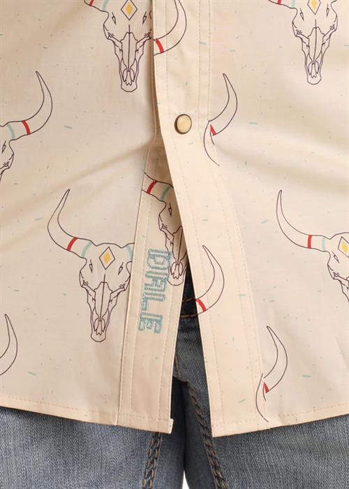 Dale Longhorn Short Sleeve Snap Up - Image 2