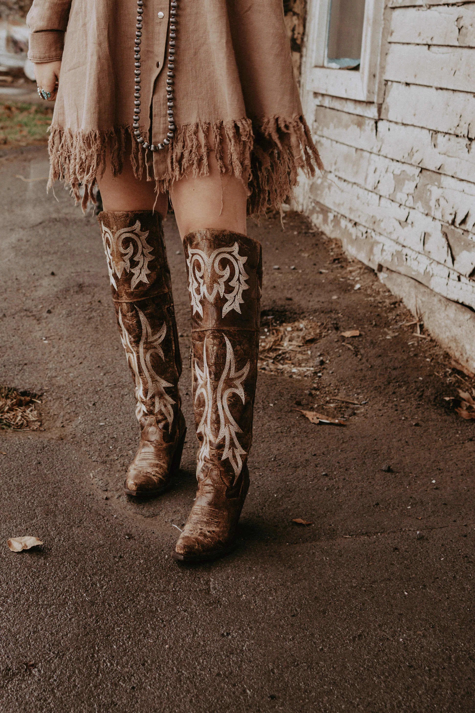 Final Sale ✨ Jolene Jilted Distressed Knee High Boots