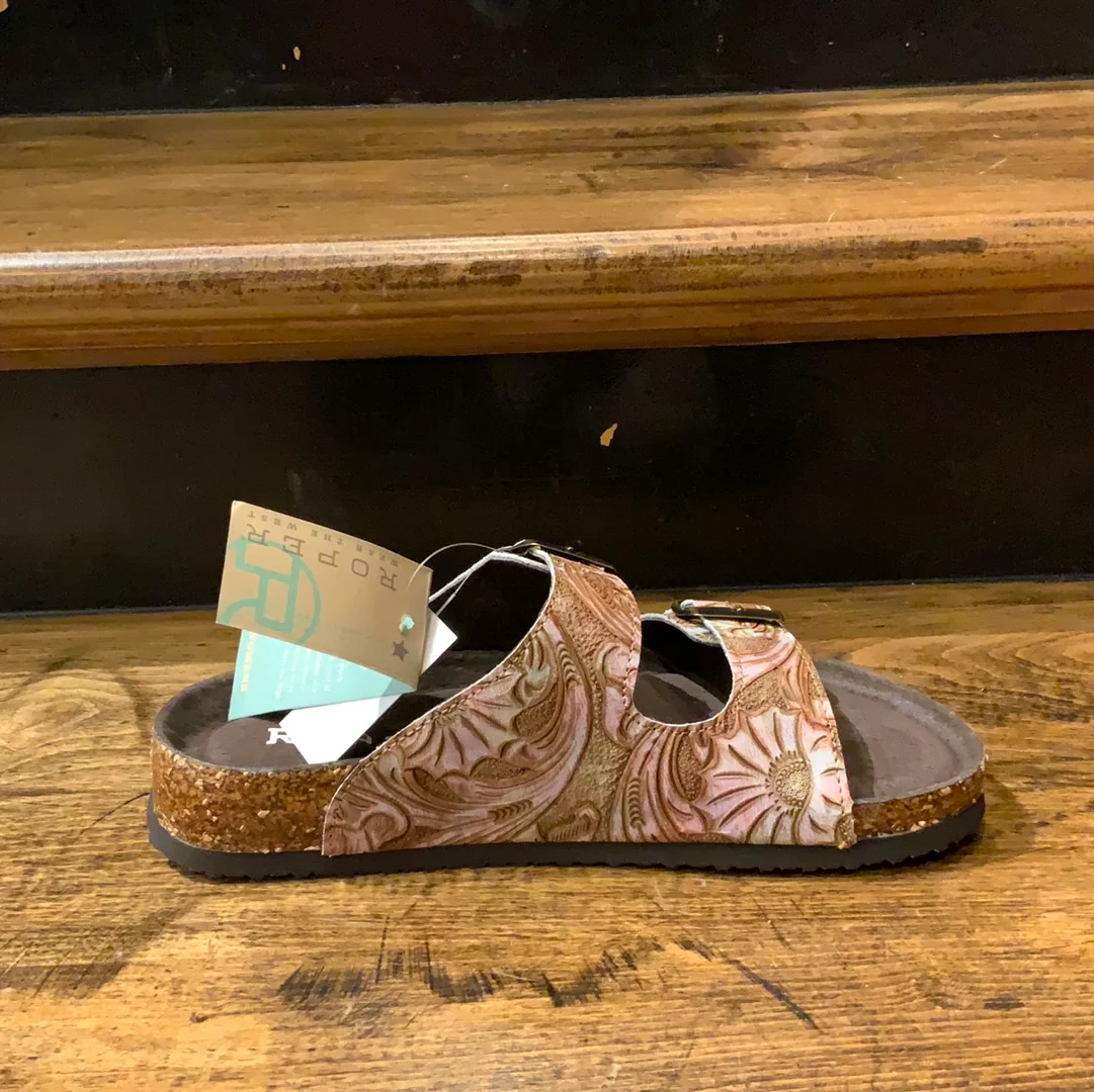 Delilah Floral Tooled Sandals - Image 2