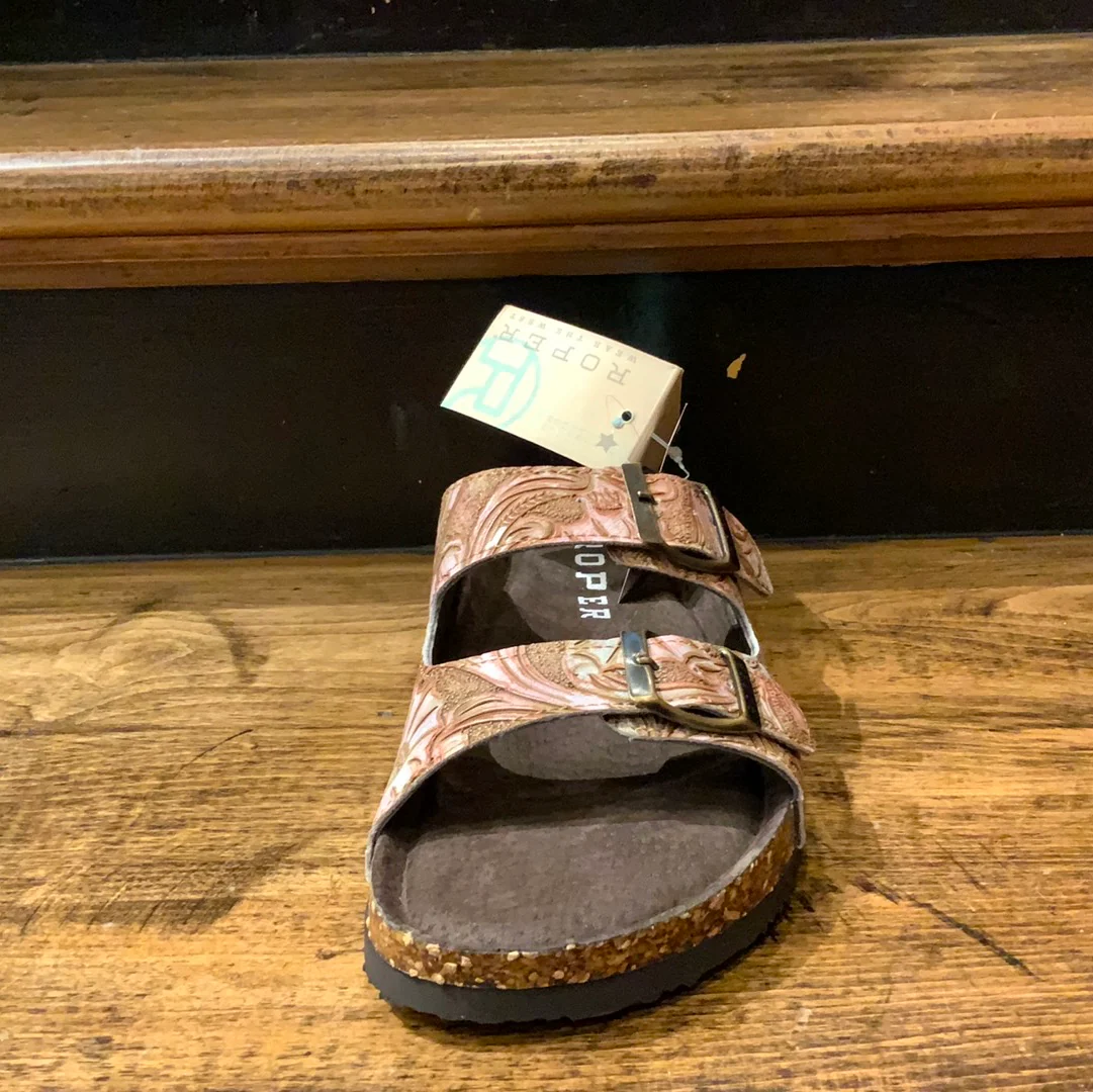Delilah Floral Tooled Sandals - Image 3