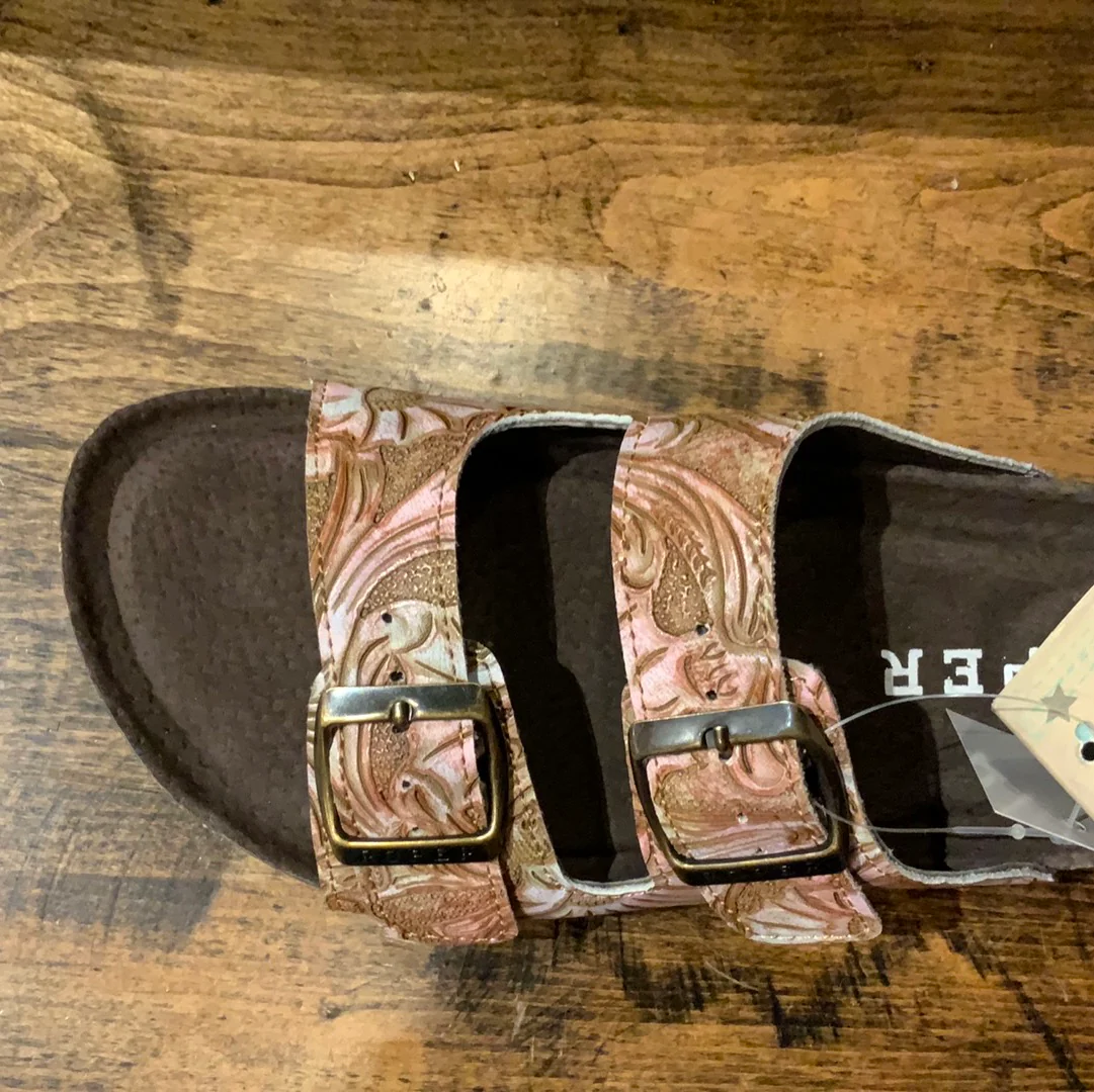 Delilah Floral Tooled Sandals - Image 4