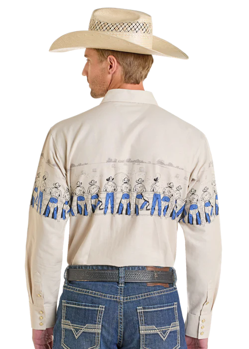 Denim Cowboy Long Sleeve Snap Up - Image 2
