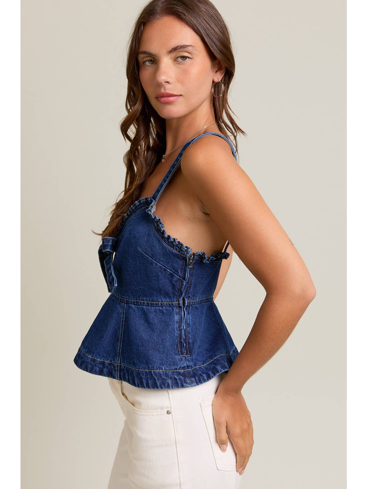 Destiny Denim Bow Top - Image 4