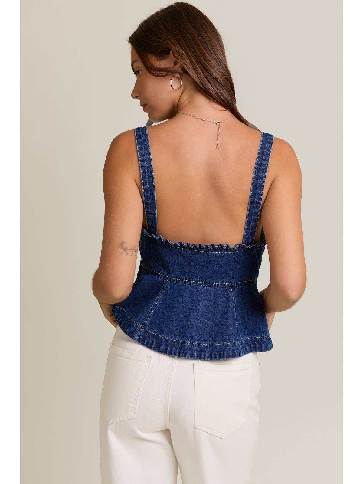 Destiny Denim Bow Top - Image 5