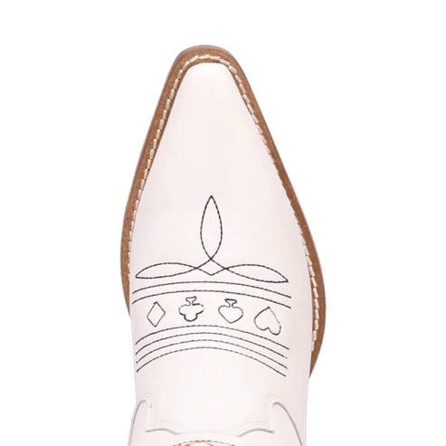 Dingo King of Clubs White Leather Boot - Image 5