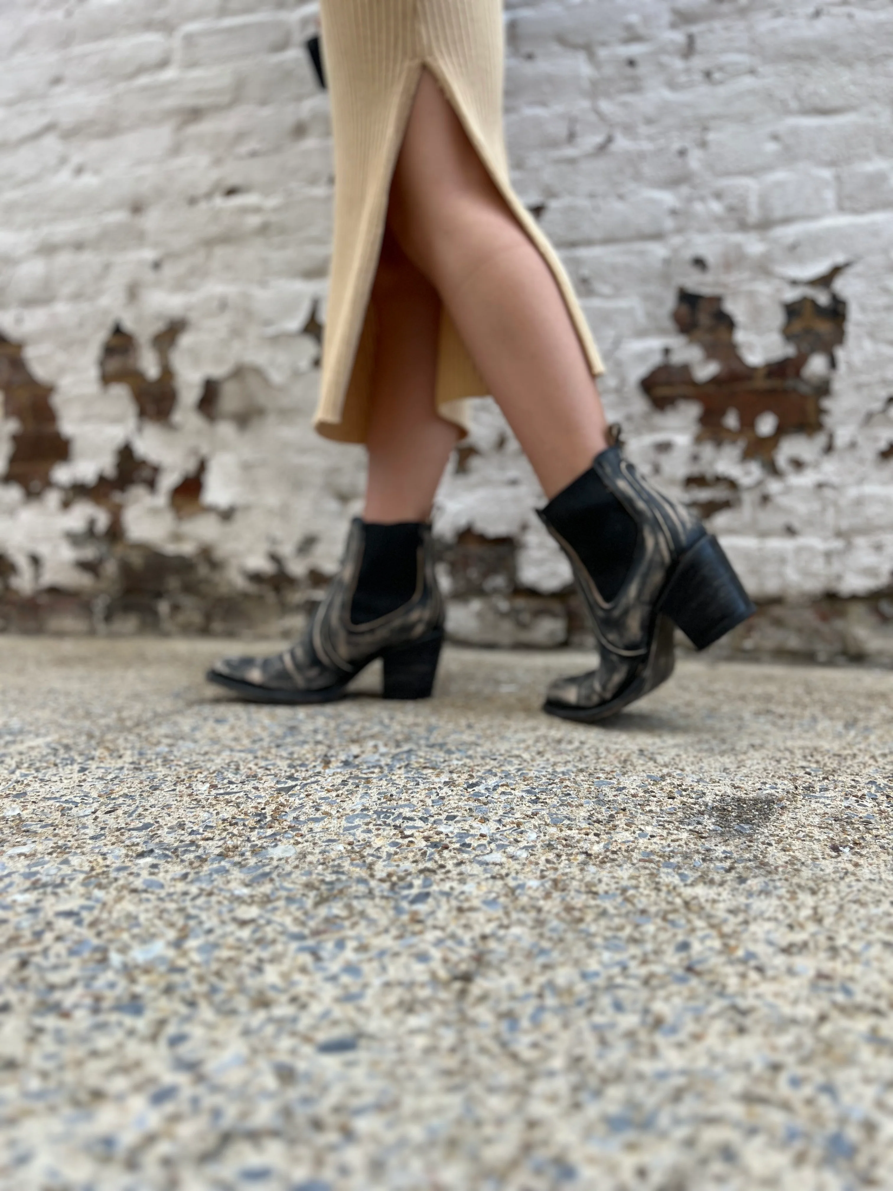 Dolly Distressed Black Booties - Image 4