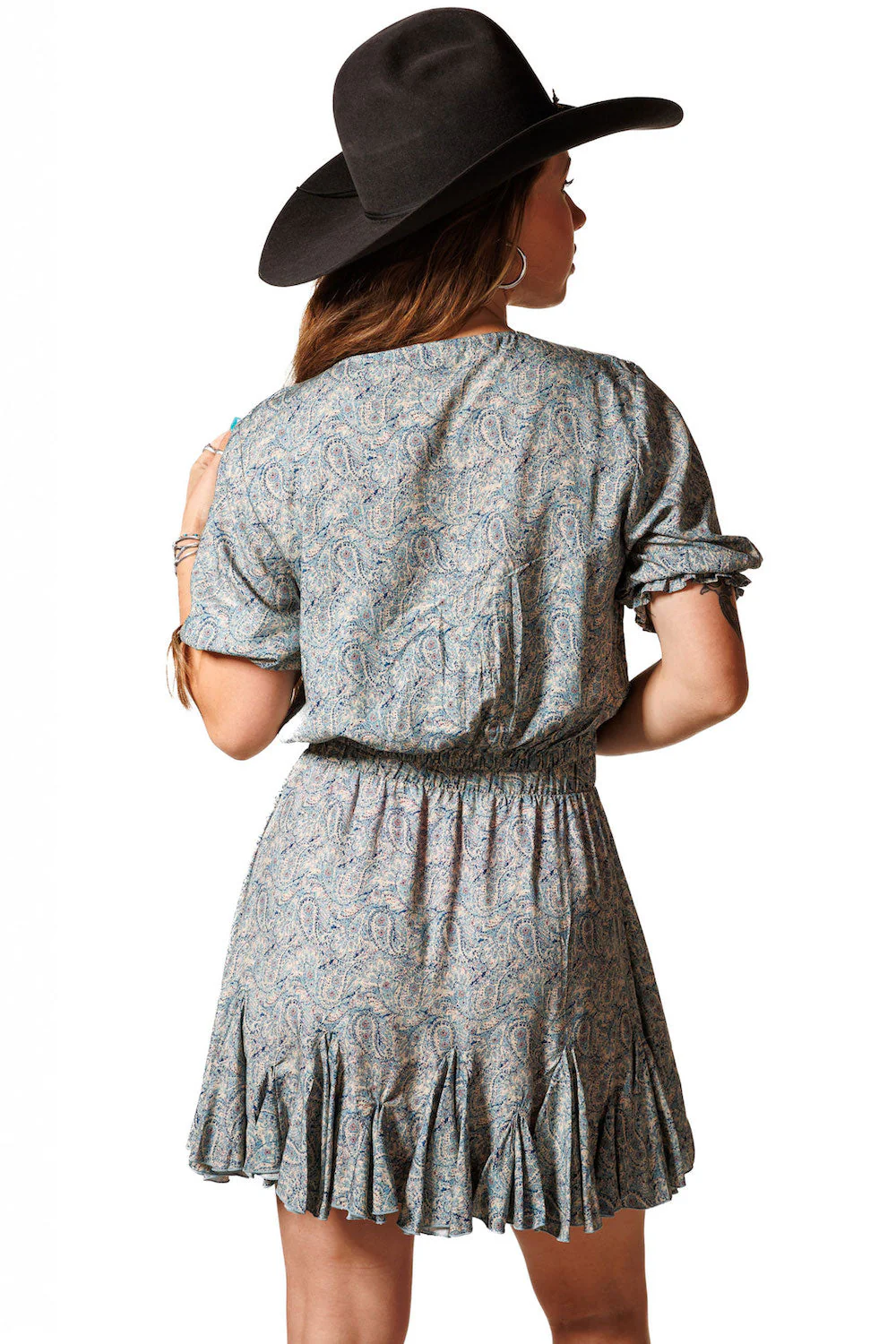 Dolly Paisley Chambray Skirt - Image 2