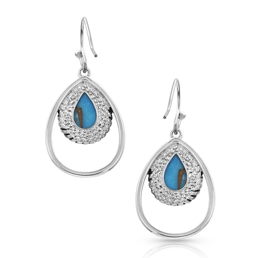 Double Rope Turquoise Earrings - Image 2