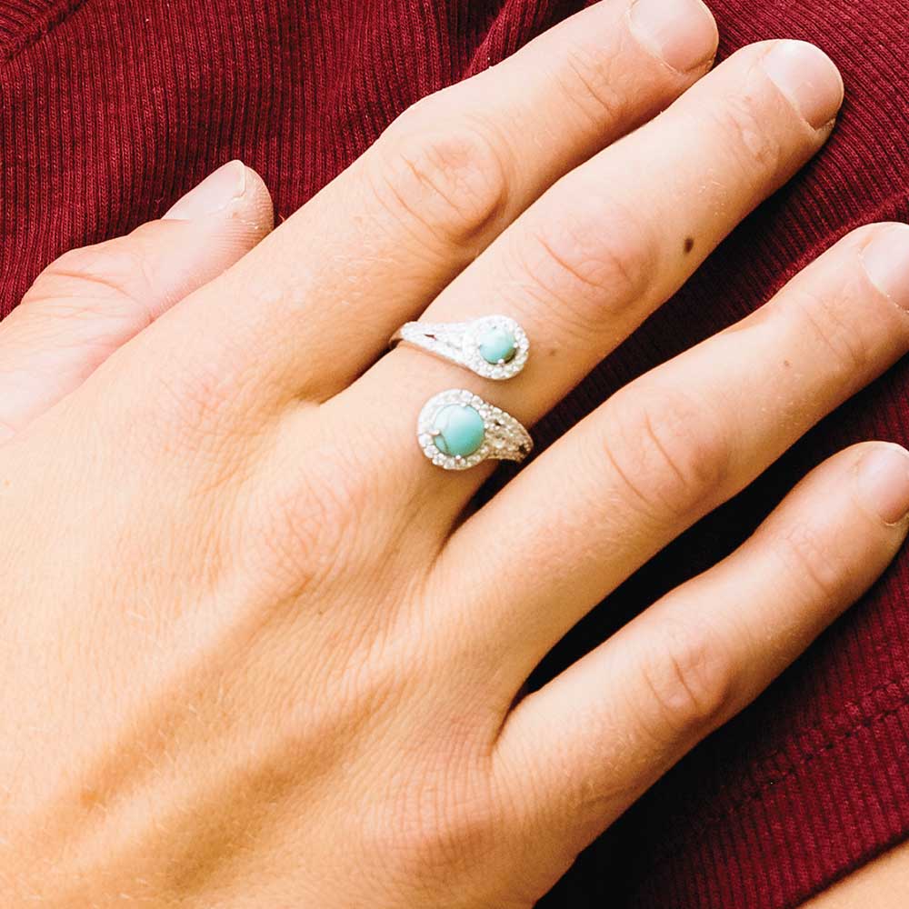 Fearless Luster Turquoise Open Ring - Image 3