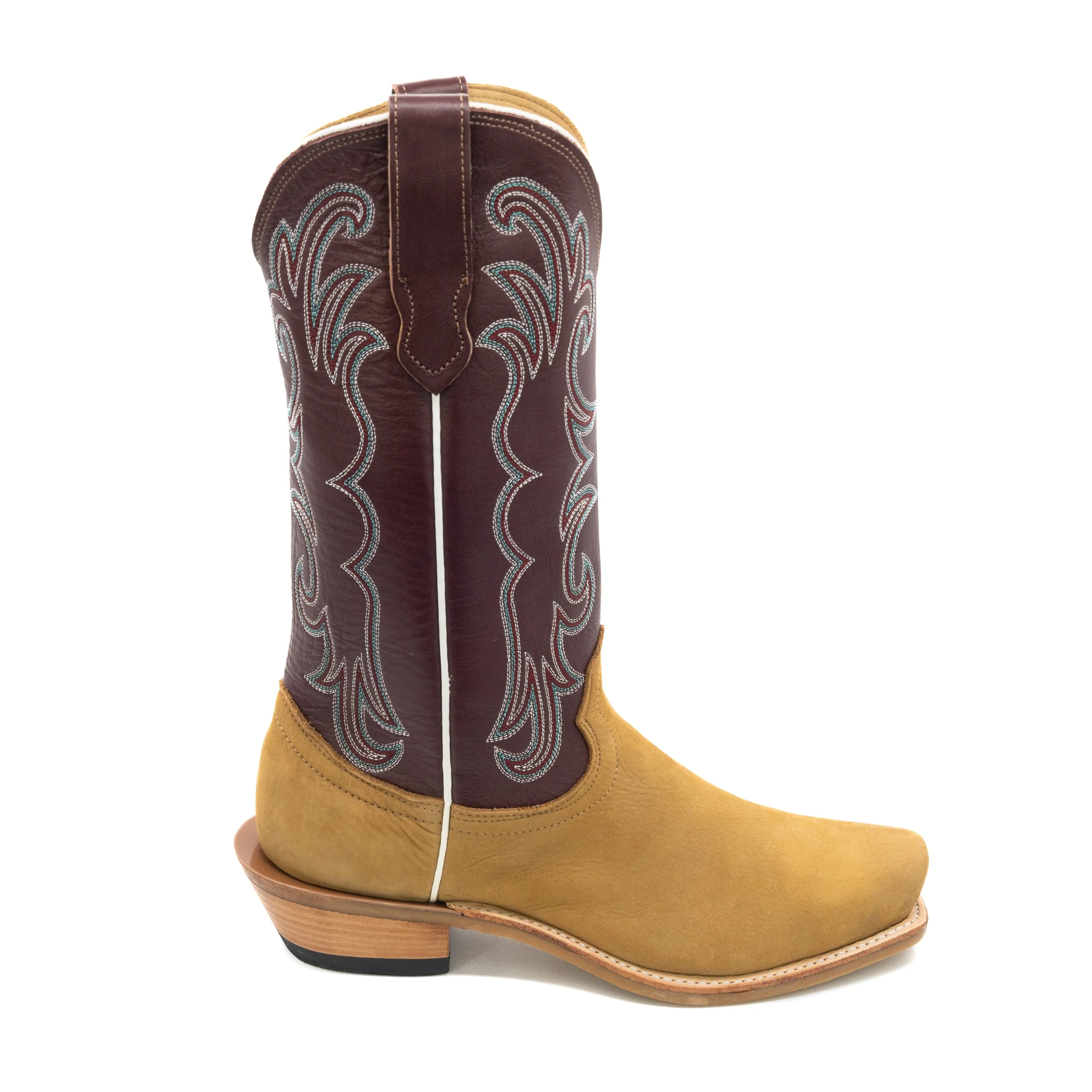 Fenoglio Havana Nubuck with Burgundy Men's Boots - Image 3