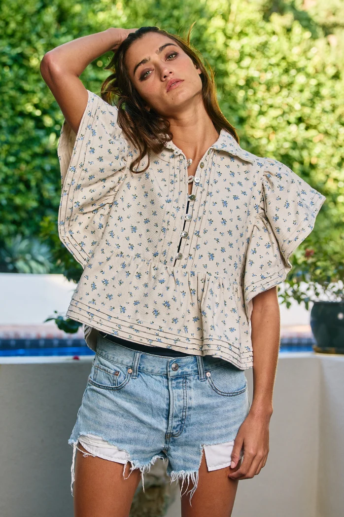 Floral Babydoll Blouse - Image 2