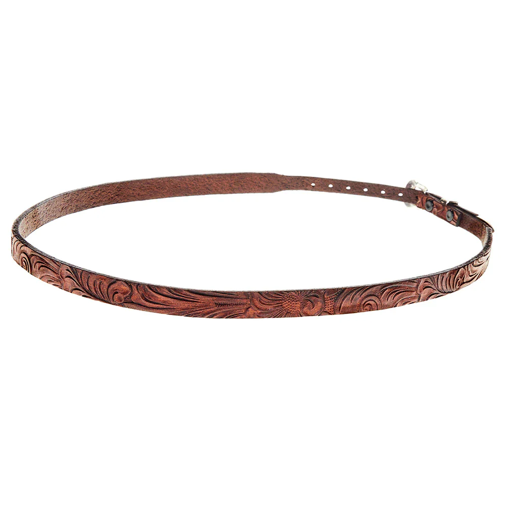 Floral Leather Hat Band - Image 2