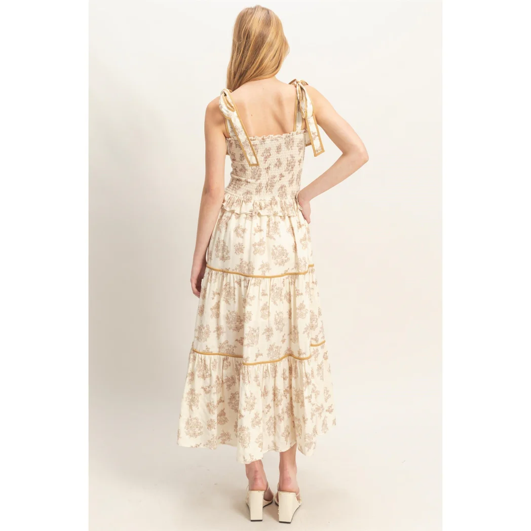 Floral Sunday Sundress Sand - Image 2