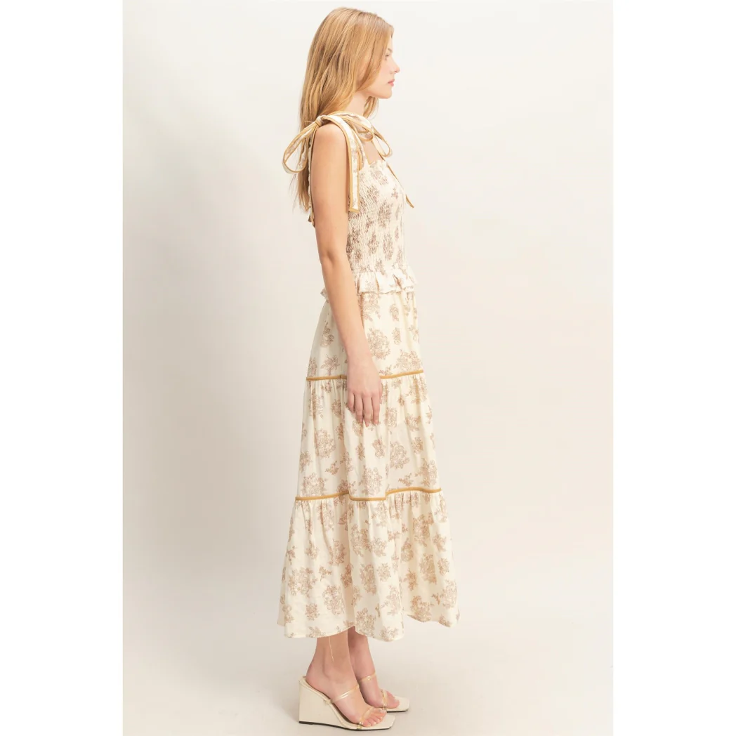 Floral Sunday Sundress Sand - Image 3