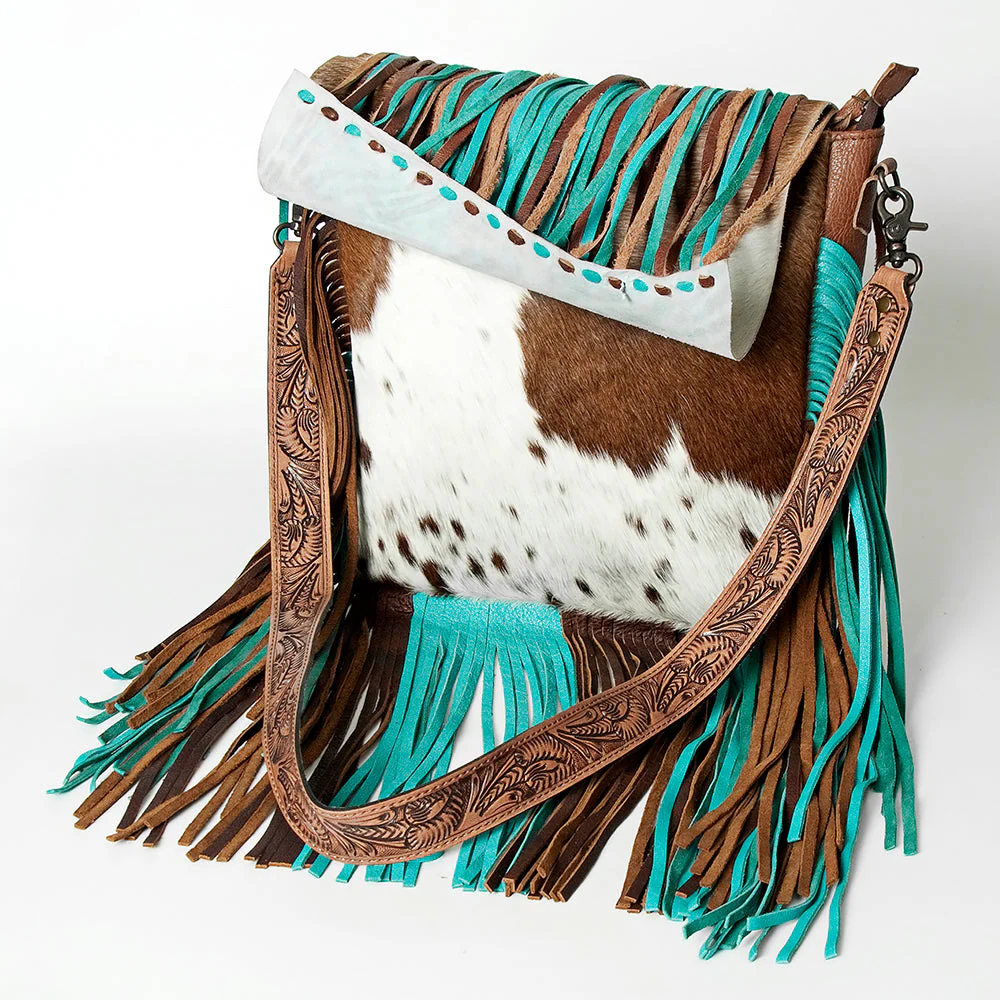 Fringed Messenger Handbag - Image 2