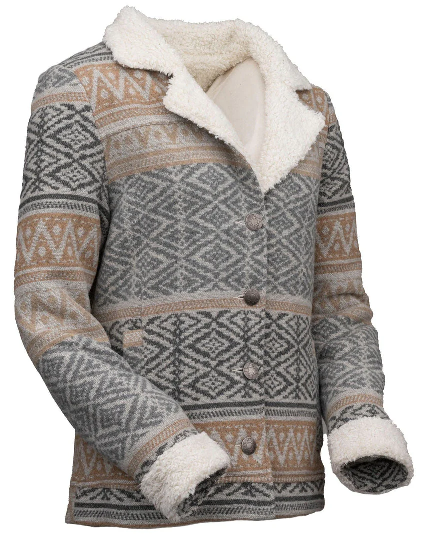 Gemma Berber Gray Women's Jacket - Image 2