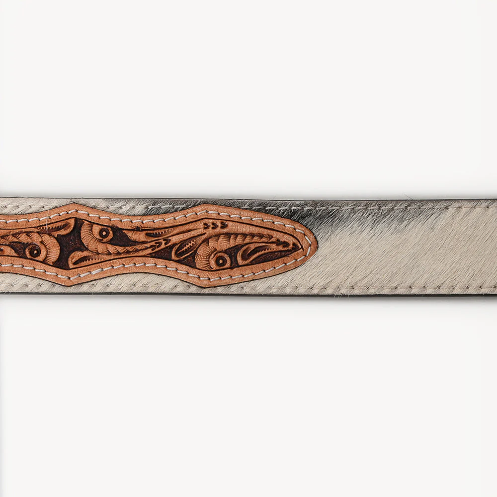 American Darling Brown & Floral Leather Belt - Image 3