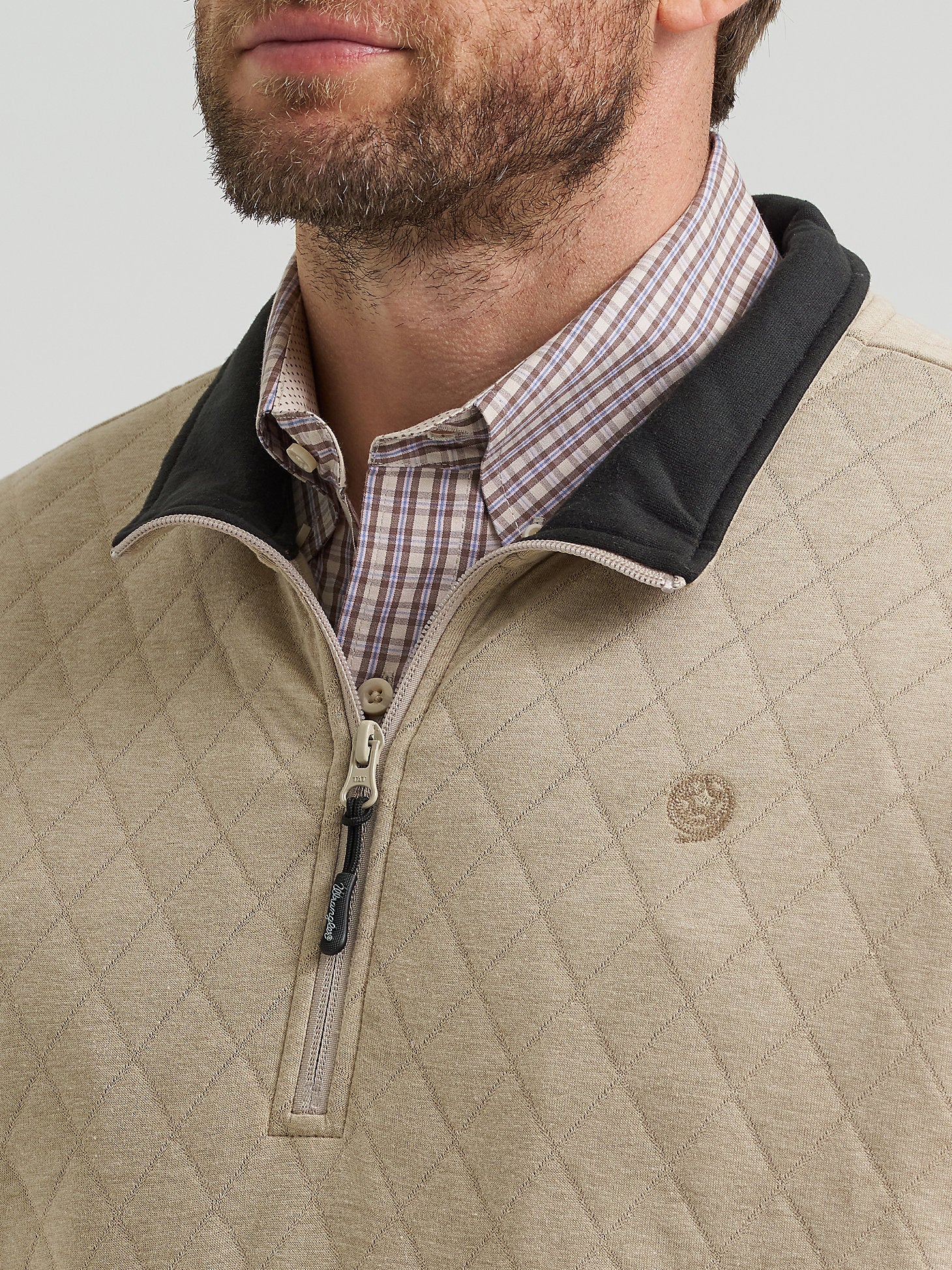 George Strait Tan Quilted Pullover - Image 2