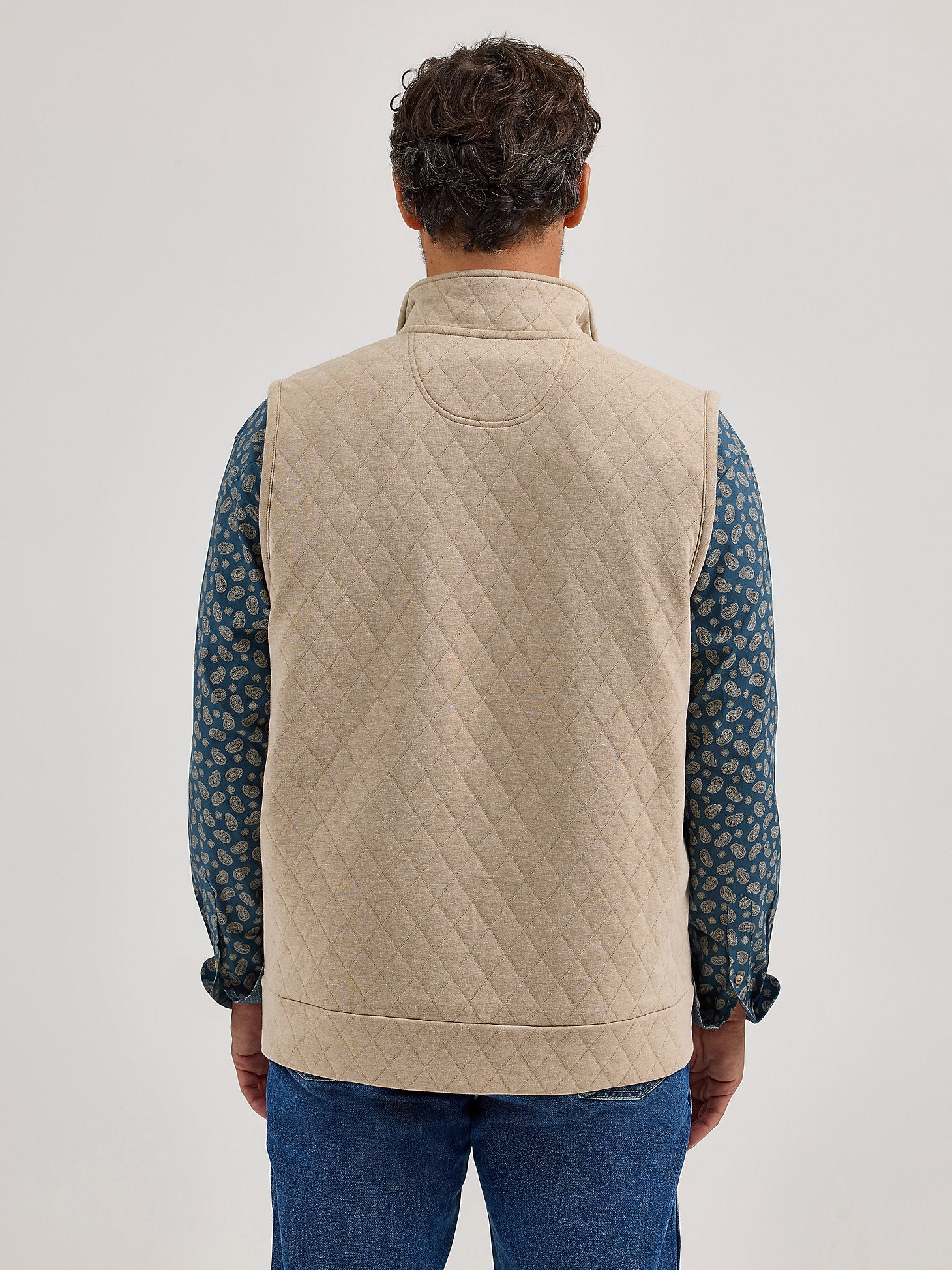 George Strait Tan Quilted Vest - Image 4