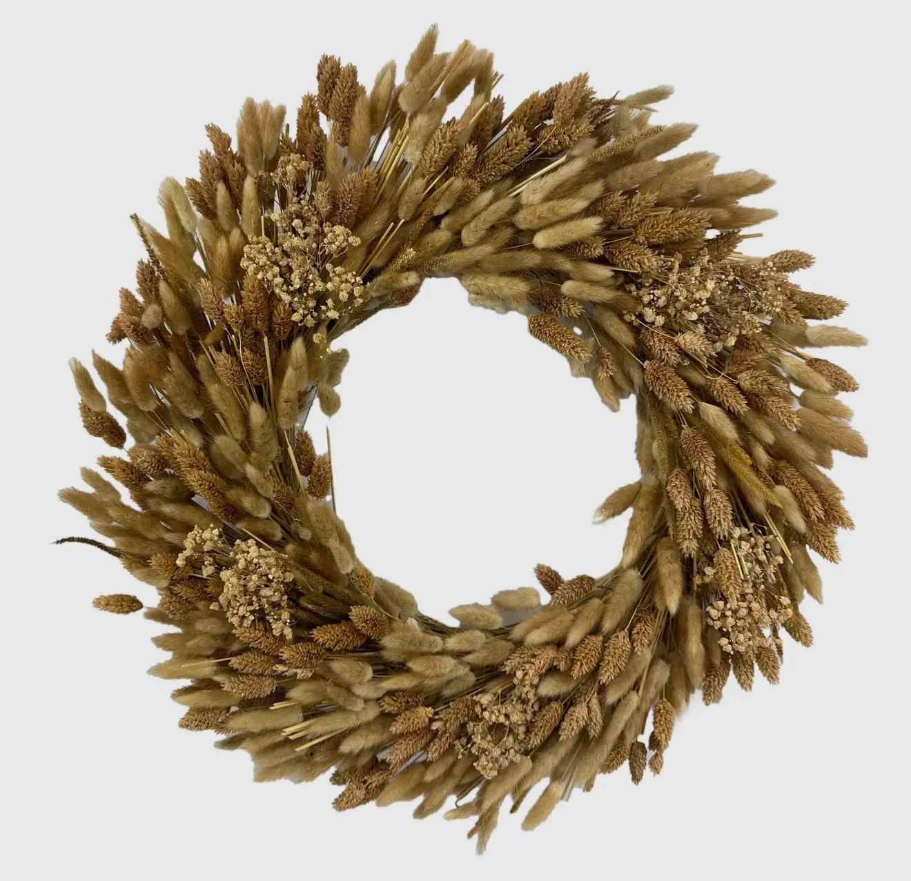 Golden Preserved Dried wheat grass harvest wreath 21” - Image 4