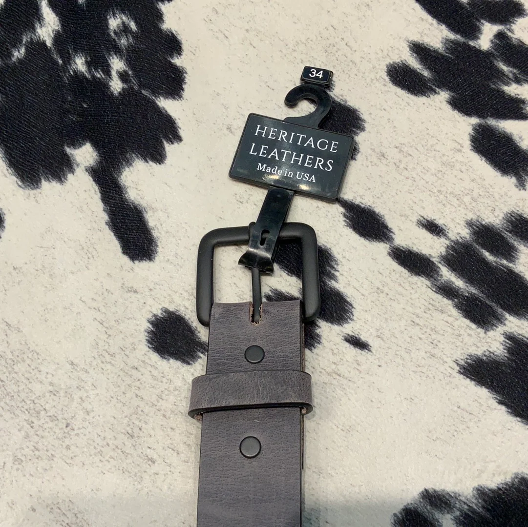 Gray Leather Belt - Image 2