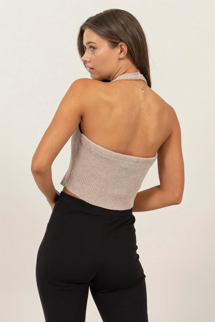 Heartbreaker Champagne Strapless Top - Image 3