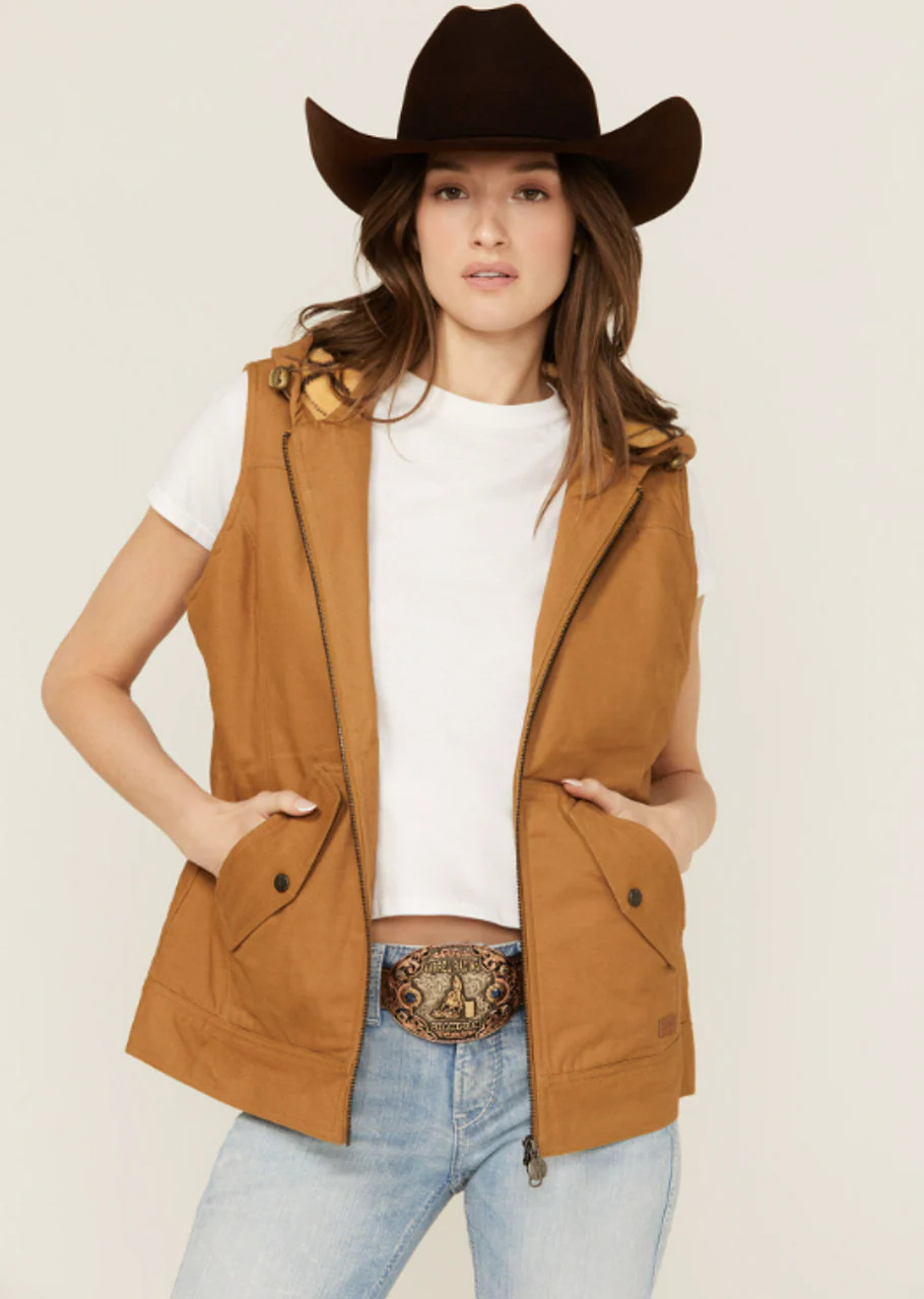 Final Sale ✨LAST ONE Heidi Tan Canvas Women's Vest - Image 2