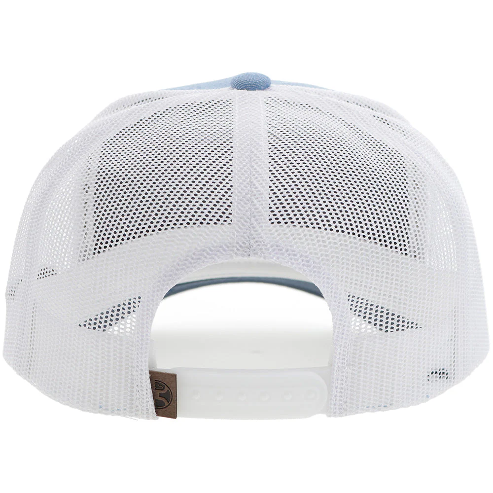 Hooey Cactus Ropes 5 Panel Trucker Hat Denim - Image 2