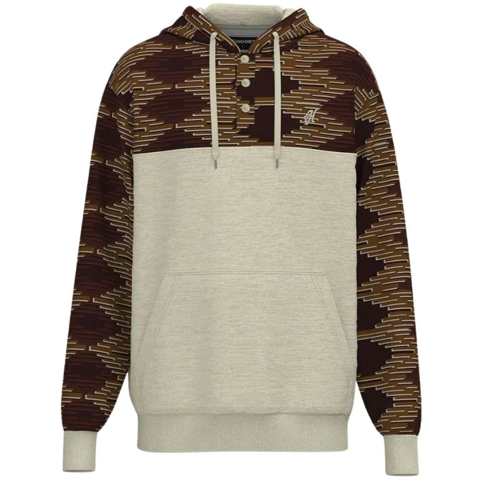 Hooey Jimmy Cream/Maroon  Men's Hoody - Image 2