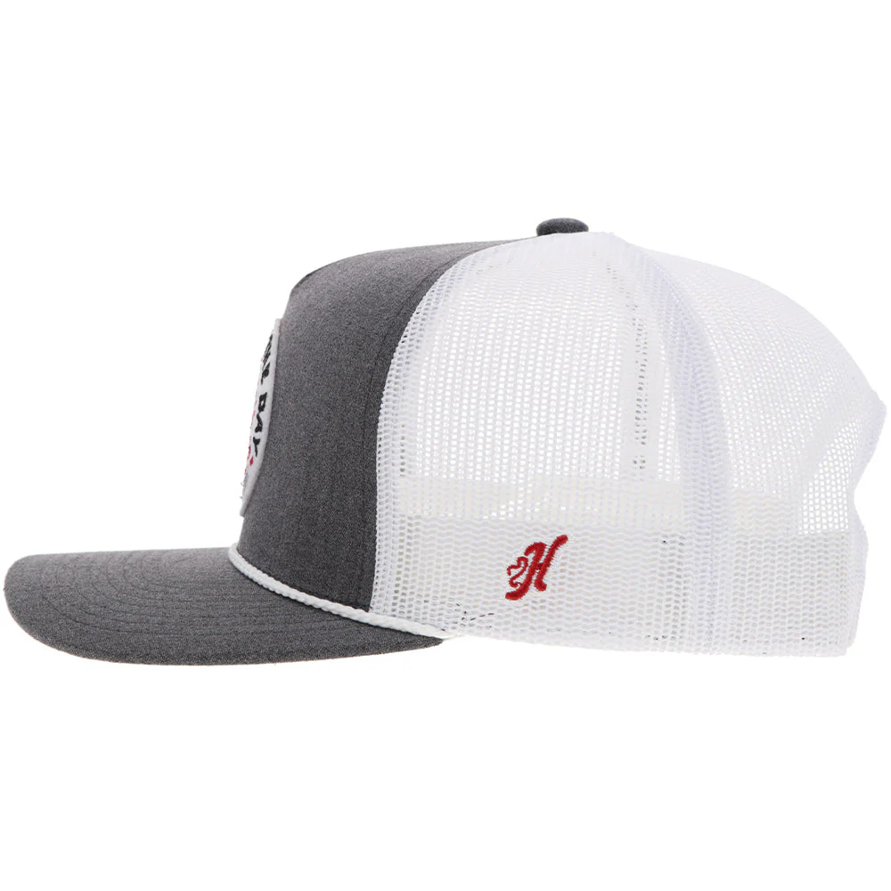 Hooey John Wayne 5 Panel Trucker Hat Grey - Image 3