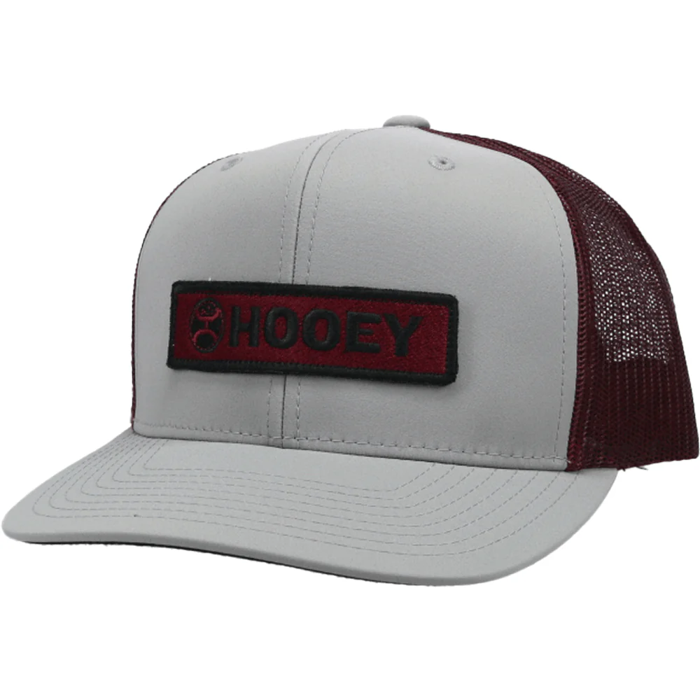 Hooey Lockup Snapback Gray/Maroon
